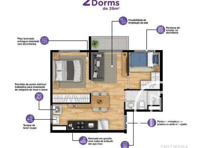 #1EV38ML - Apartamento para Comprar em São Paulo - SP